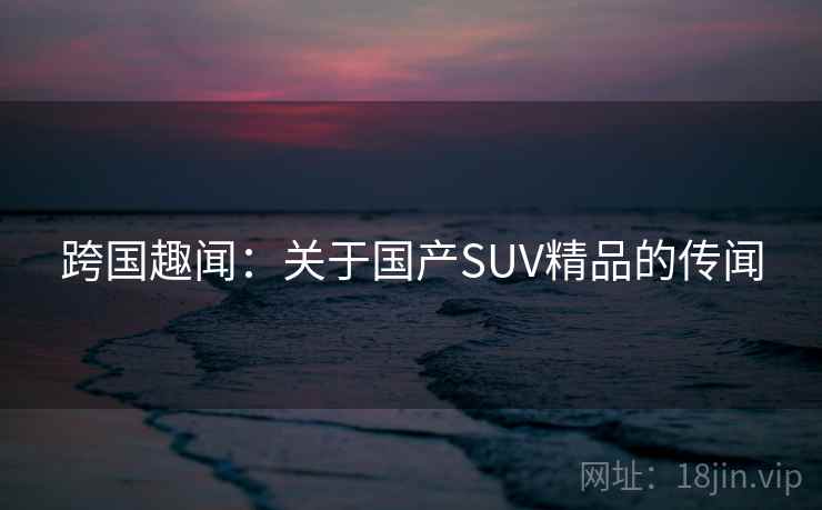 跨国趣闻：关于国产SUV精品的传闻