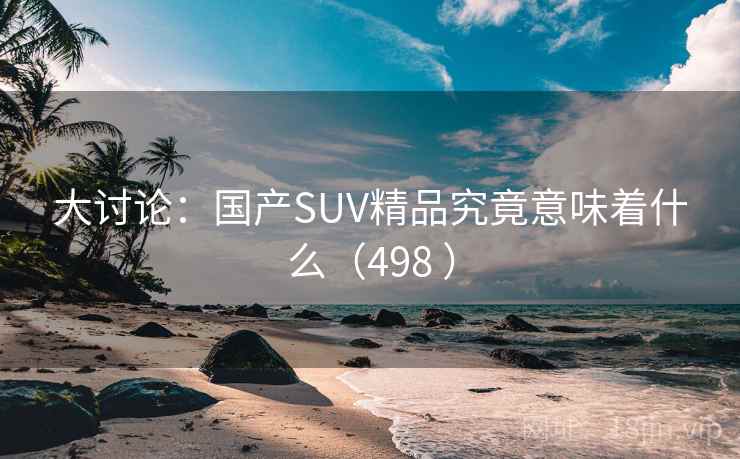大讨论：国产SUV精品究竟意味着什么（498 ）